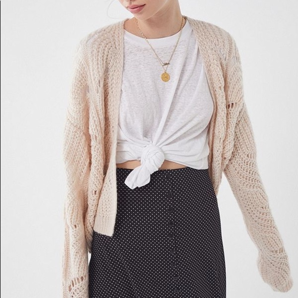 UO Open-Knit Cardigan Sweater